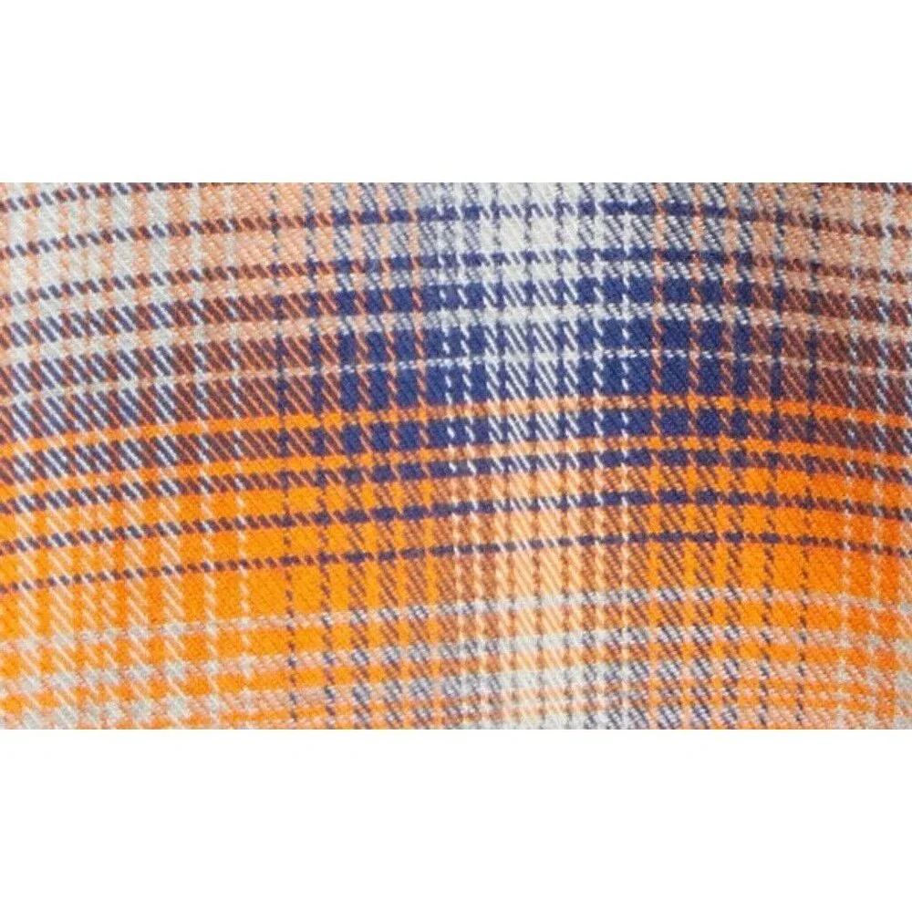 Tommy Bahama Men's Size Small Canyon Beach Shadow Check Flannel Pumpkin Spice - Picture 5 of 5